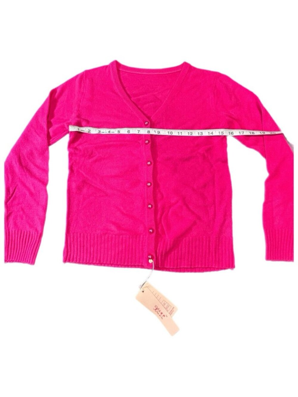 Set Of 2 Dress Sweaters For Women Xiao Mi Hu 1 Color Pink 1 Light Pink Button Up - Picture 4 of 11